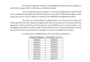 ACTUALIZACION CUOTA EQUIPO